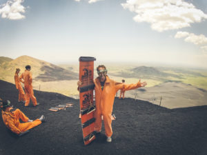 Volcano boarding
